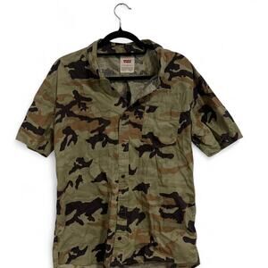 Levi’s Army Camo Button up shirt size large